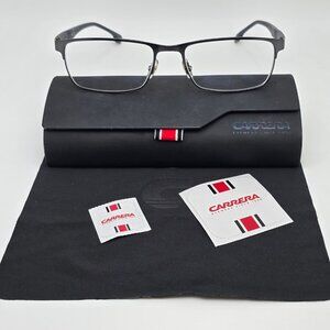 Carrera 8849 9T9 Ruthenium Navy Blue Memory Metal Eyeglasses Frame w/ Case 57mm